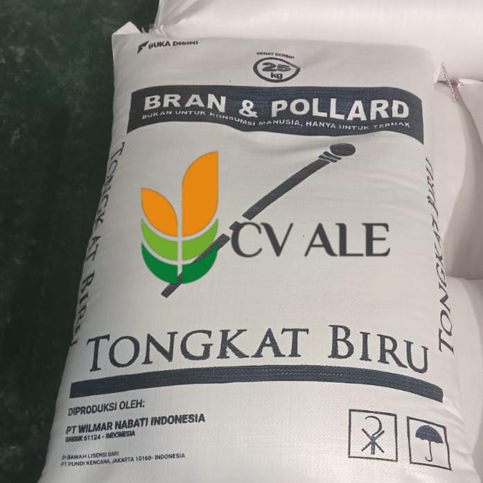 Karung kemasan pakan konsentrat ruminansia merk Tongkat Biru (Bran & Pollard).